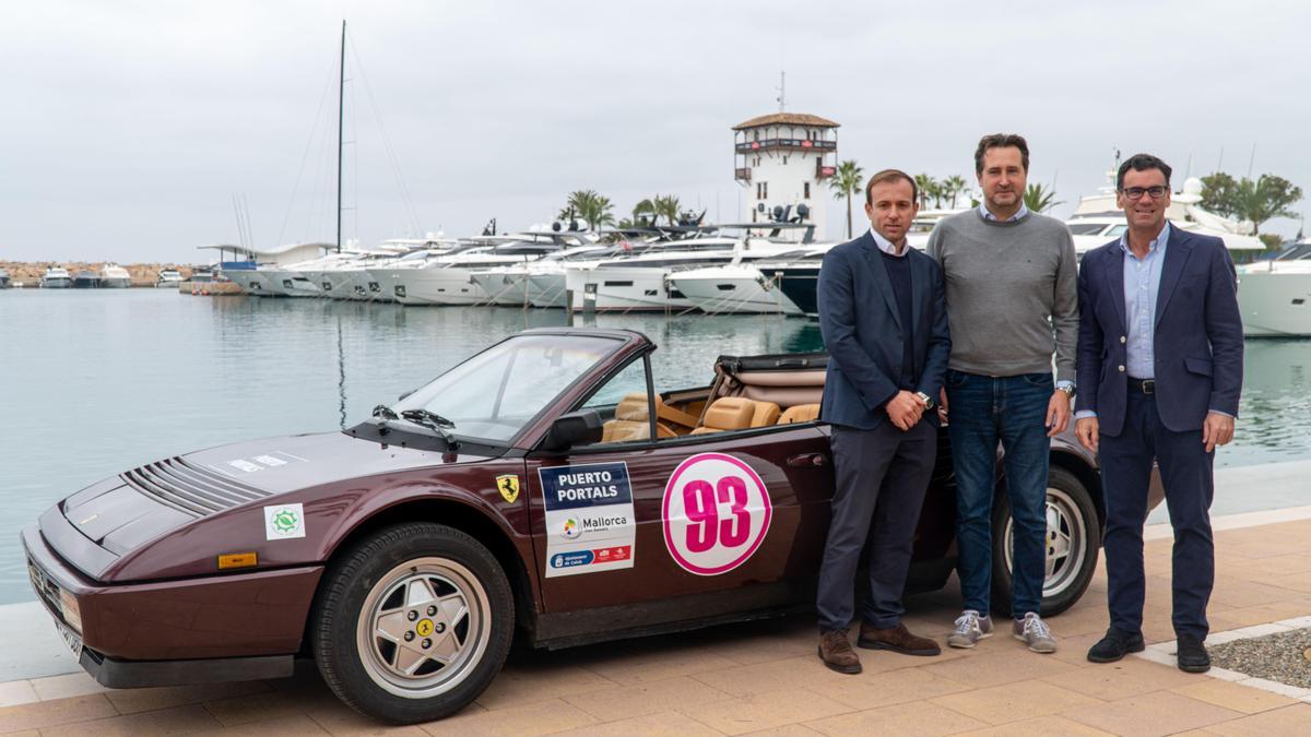 Presentación Rally Clásico Isla de Mallorca. Miquel Pastor, Toni Dezcallar y Álvaro Irala