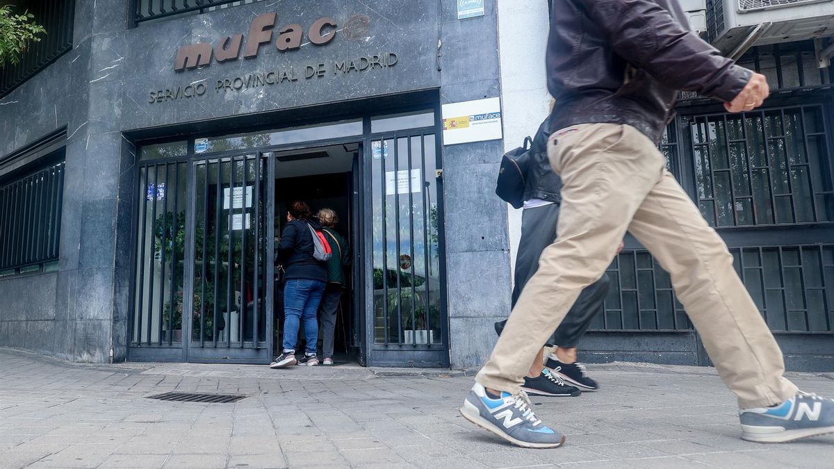 Fachada de un edificio de Muface en Madrid