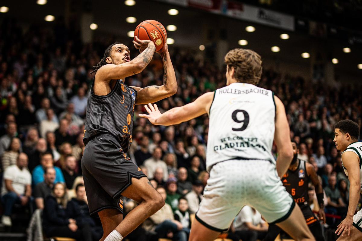 Kevin Yebo, en un partido de esta temporada con el Niners Chemnitz.