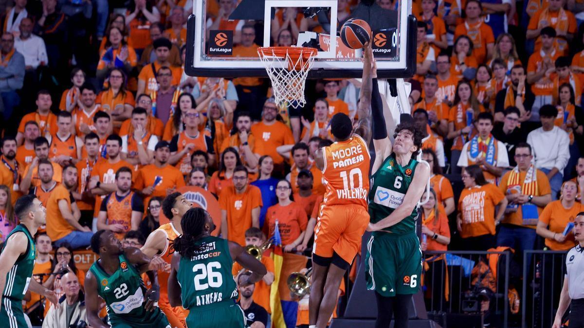 Valencia. Partido de Euroliga Euroleague Valencia Basket Club vs Panathinaikos Aktor Athens Atenas Griego VLC SPD