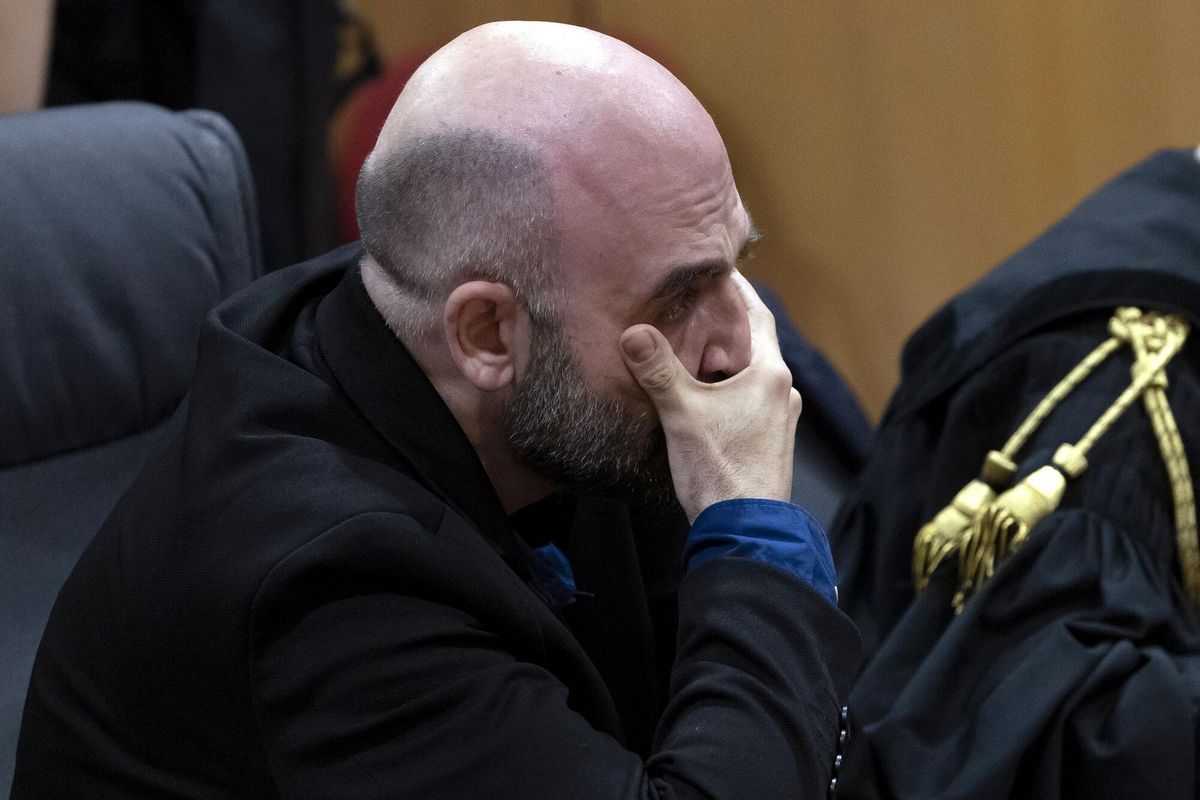 El momento en el que Saviano ha recibido la sentencia.