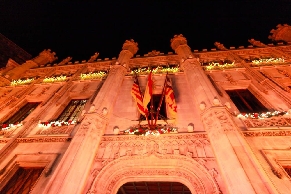 Encendido de luces en Palau Reial