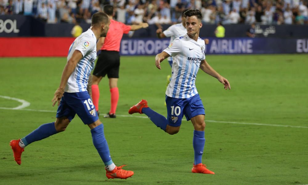 El Málaga no pudo pasar del empate frente al Osasuna en La Rosaleda en el arranque de campeonato.