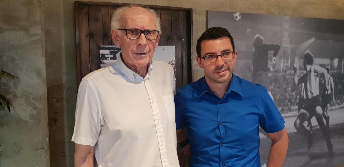 Manolo Clares, junto a Jorge Sastriques, antes de la entrevista
