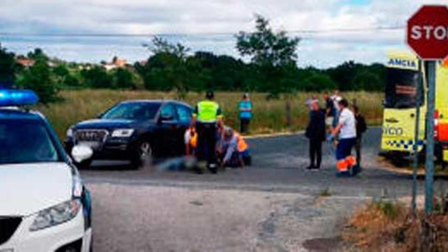 Fallece un motorista al sufrir un accidente frontolateral en Pereiro de Aguiar contra una furgoneta