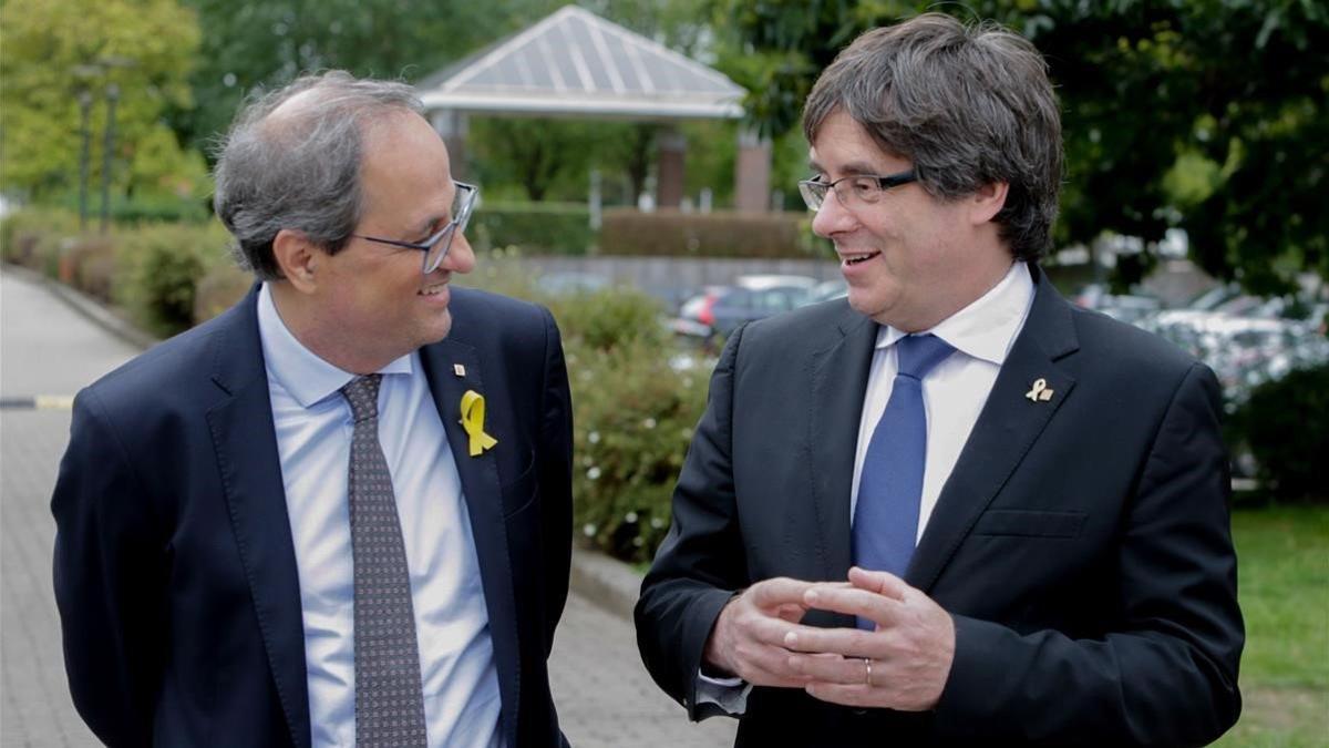 Quim Torra y  Carles Puigdemont