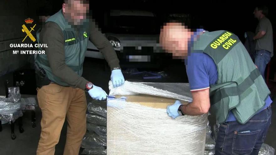 La Guardia Civil incauta un alijo de droga en Veriña (Gijón)