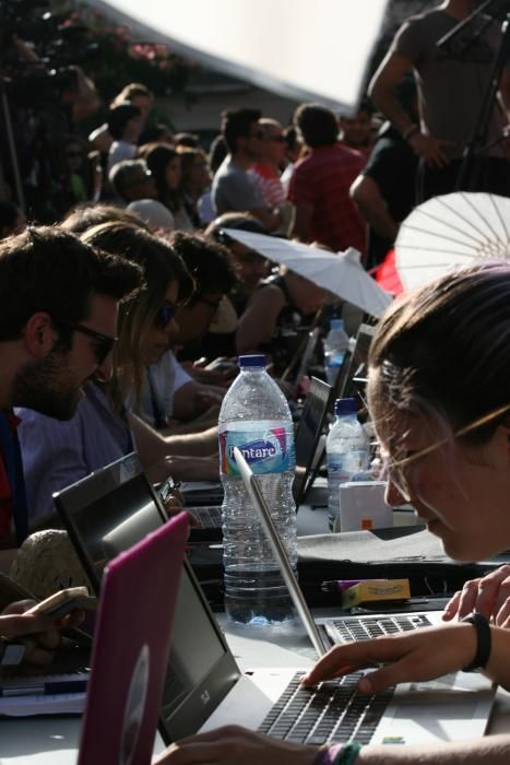 26J: Mitin de Unidos Podemos en la plaza de la Merced