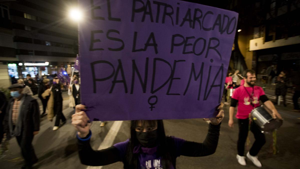 Imagen de una manifestación por el 8-M en la Comunidad Valenciana.