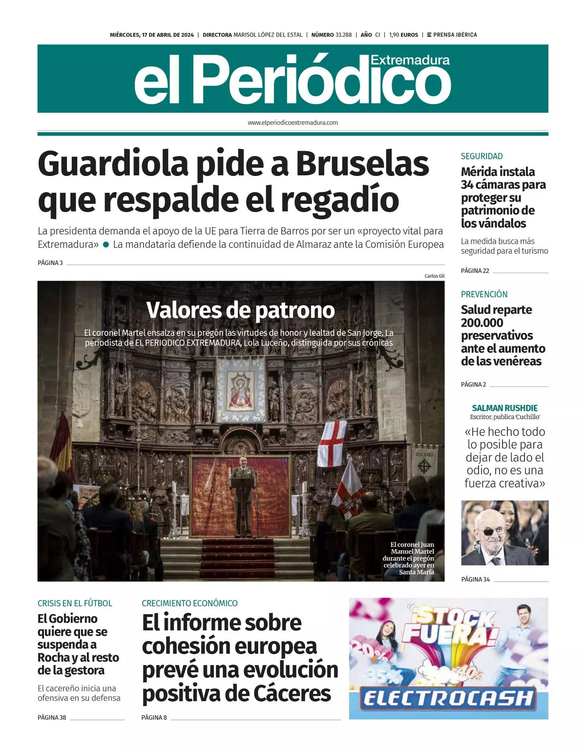 Consulta la portada correspondiente al día 17 de abril de 2024