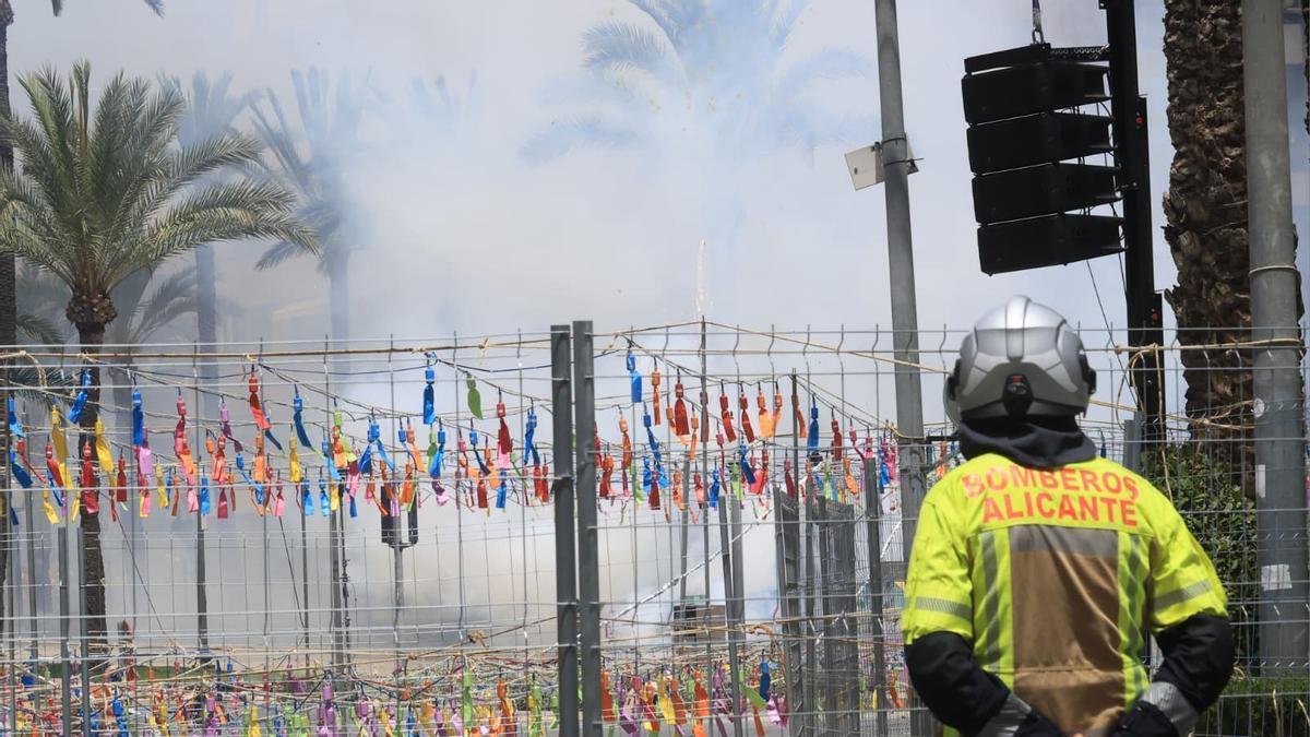 La mascletà en Luceros de hoy domingo 21 de junio de 2026, a vista de dron