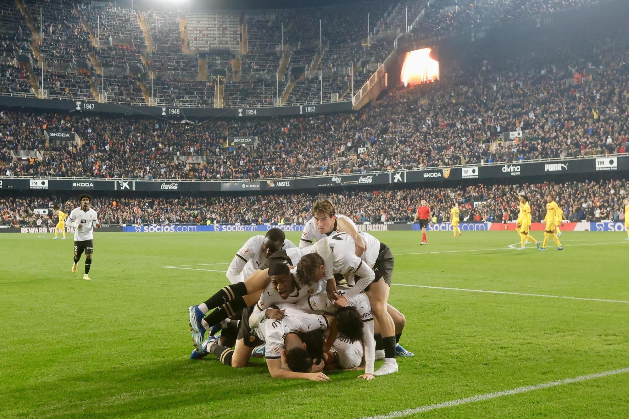 Valencia - Barça en imágenes