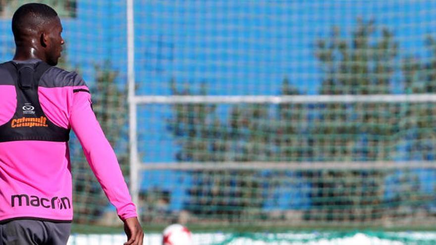 Lerma, en el entrenamiento del Levante UD.