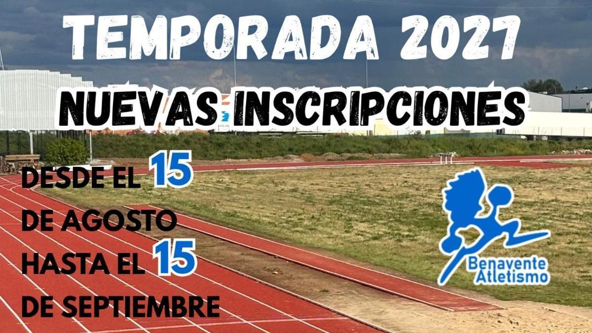 Cartel de la nueva temporada del Benavente Atletismo.