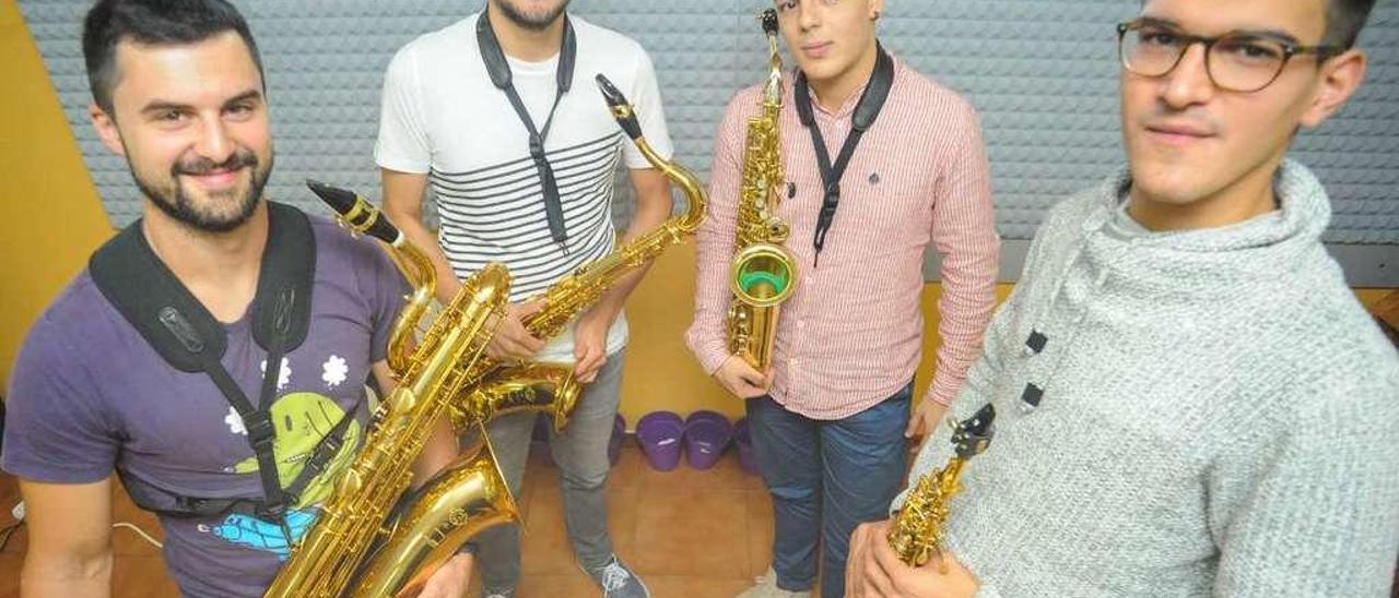 Los saxofonistas de &quot;Thesis Quuartet&quot;. // Iñaki Abella