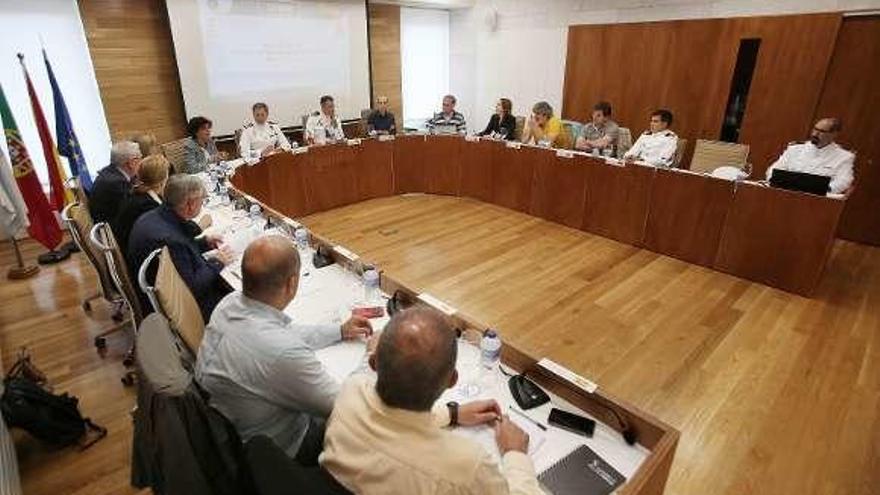 Integrantes de la CPIRM durante la sesión plenaria en Tomiño. // D.B.M.