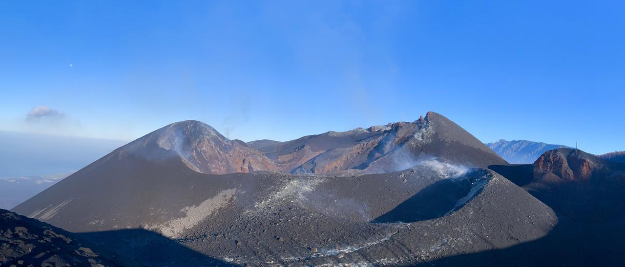 Imagen del cono principal del volcán de La Palma.