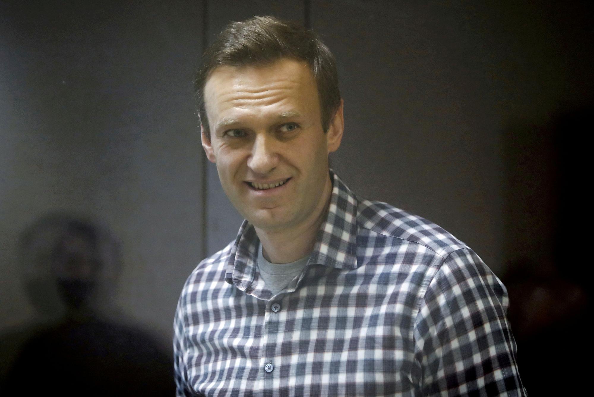 Alekséi Navalni, durante un proceso judicial.