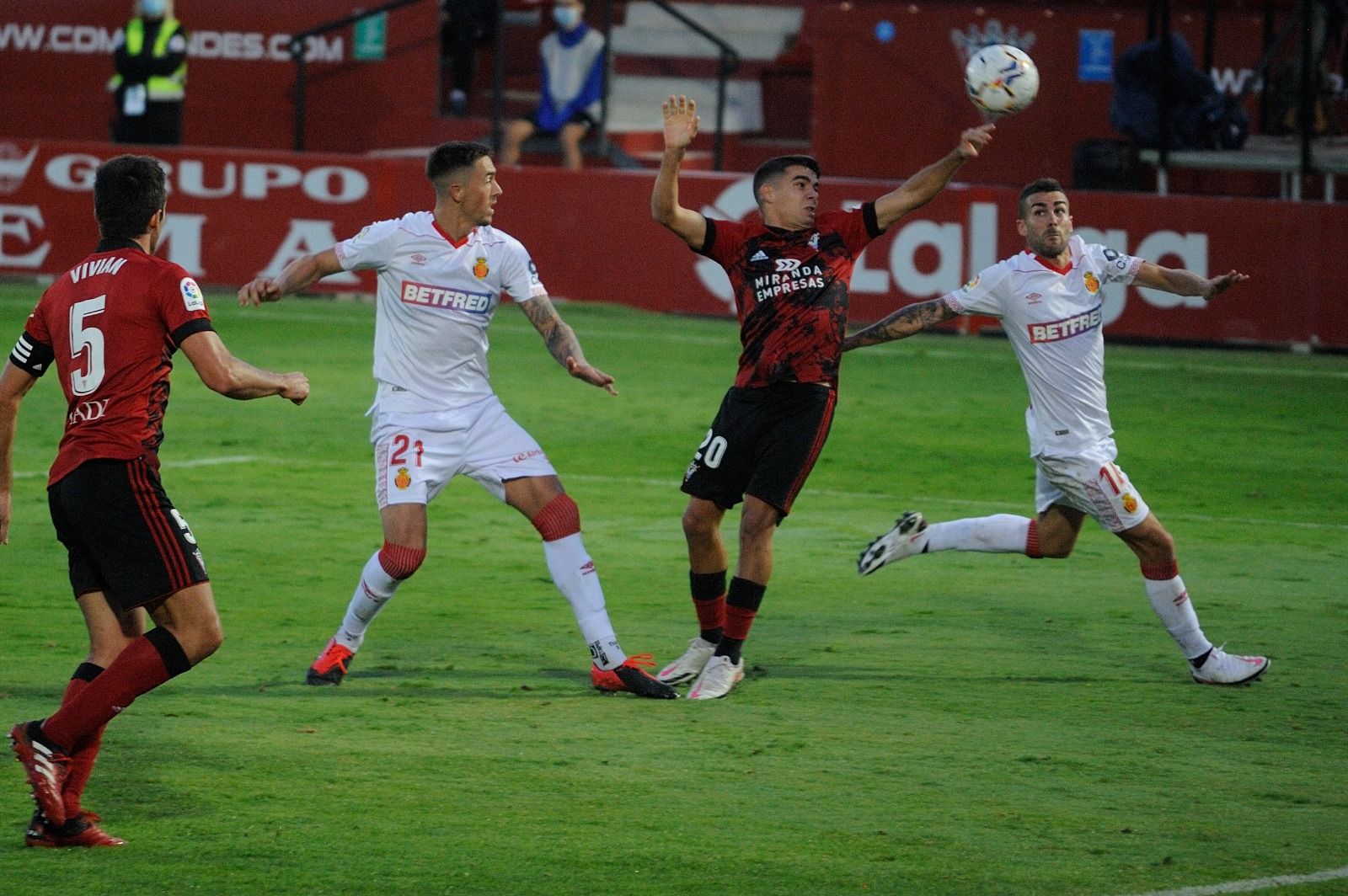 Mirandés-Mallorca: Los bermellones dan por bueno el empate