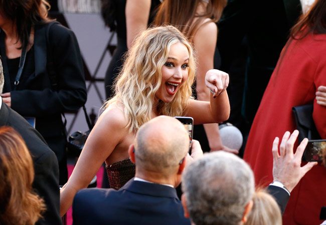 Jennifer Lawrence en los Oscar: divertidísima