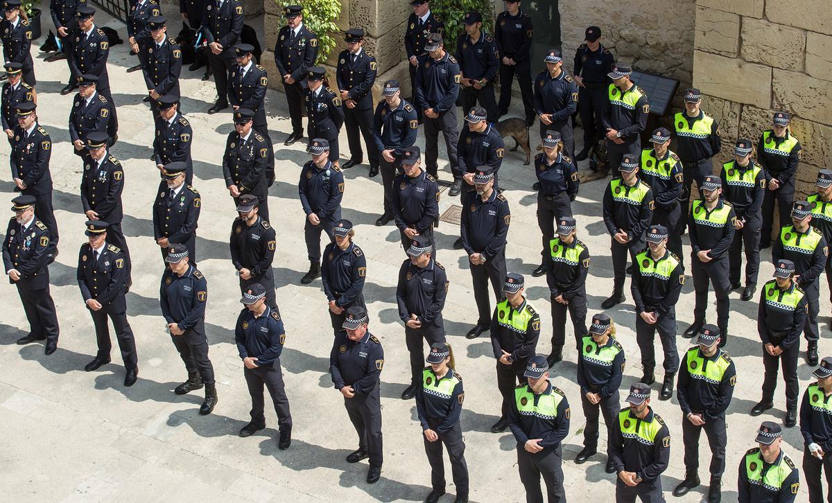 Celebración de un día de la Policía Local de Alicante, en el castillo de Santa Bárbara