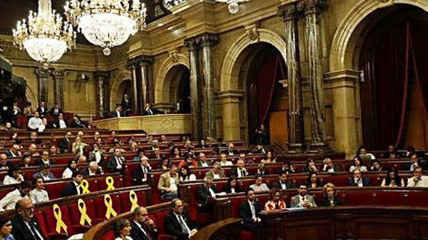 L&#039;hemicicle del Parlament, durant un ple