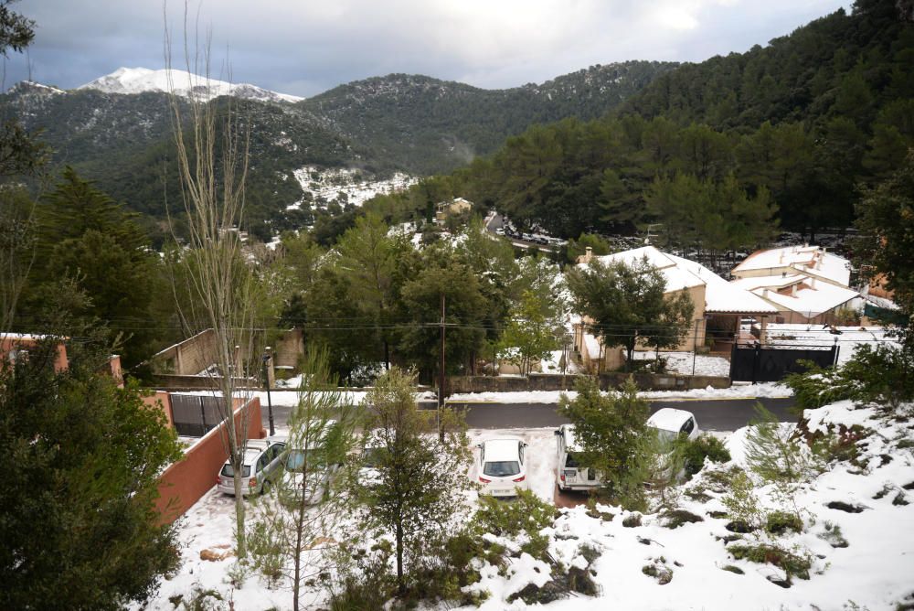 Los mallorquines salen a jugar con la nieve