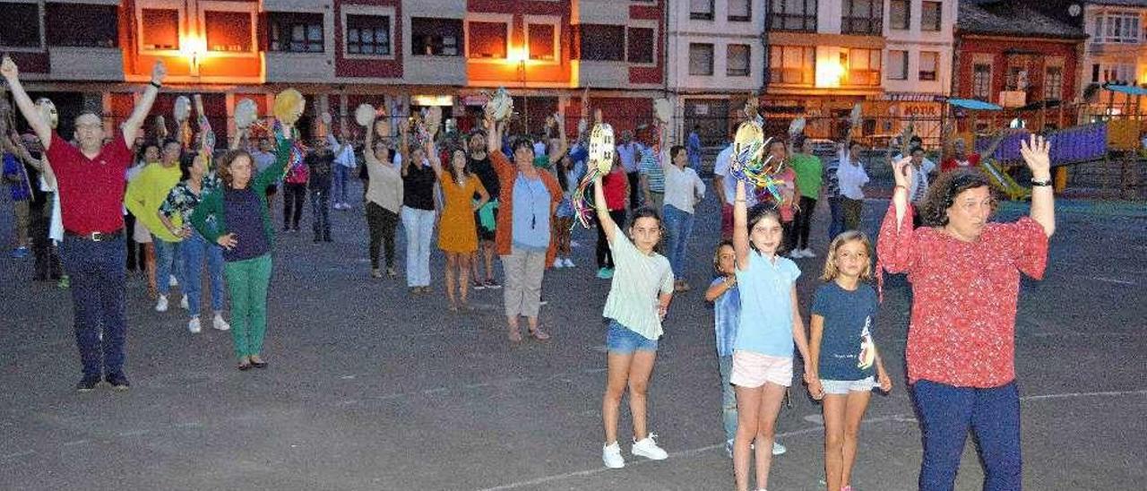 Ana González, ensayando estos días en Villaviciosa.