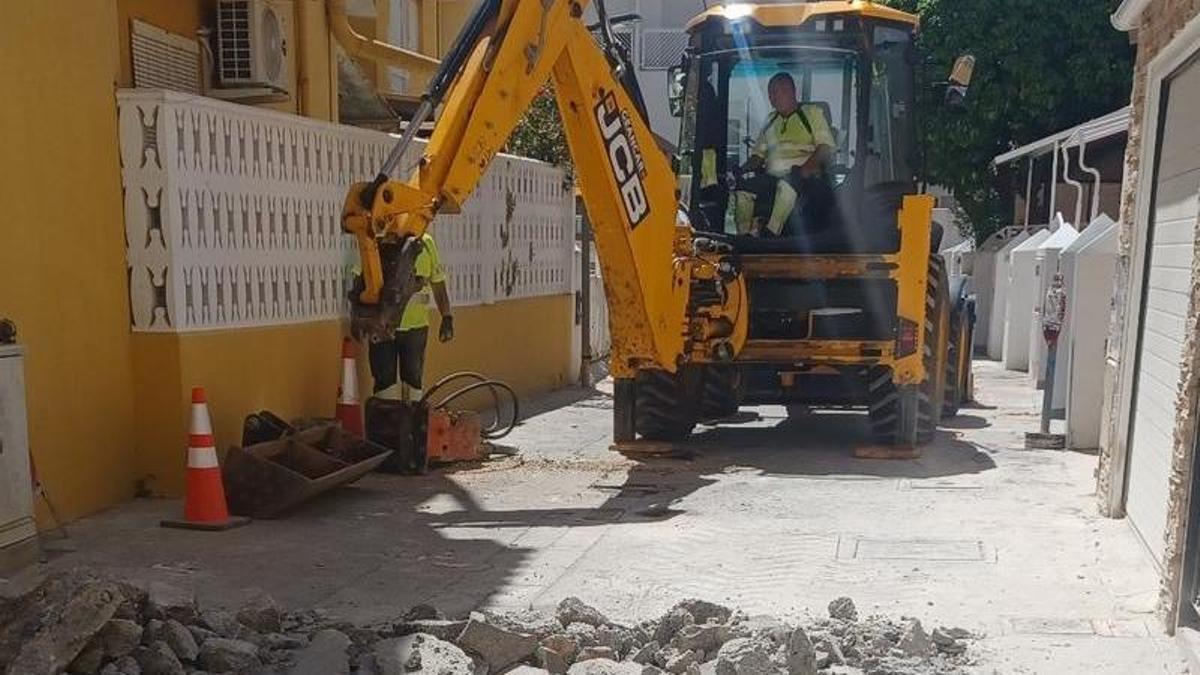 Las obras del alcantarillado en Alfafar.