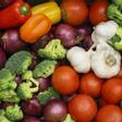 Verduras en un mercado.