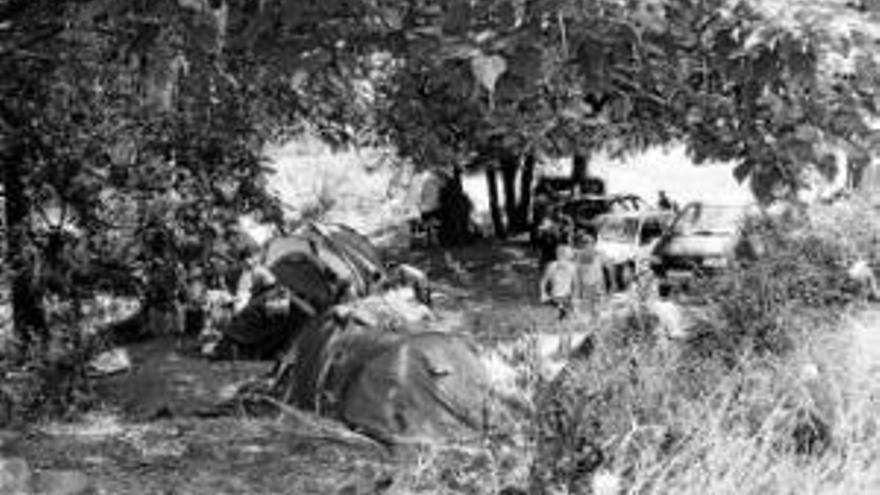 Desalojado un asentamiento ilegal de 400 rumanos en el Guadiana cerca de Mérida