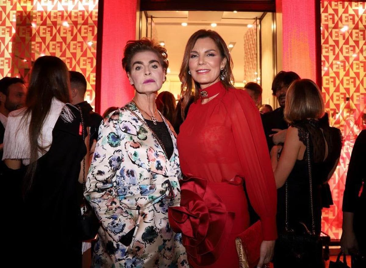 Mar Flores y Antonia Dell’Atte en la inauguración de la nueva tienda de Elisabetta Franchi en Madrid