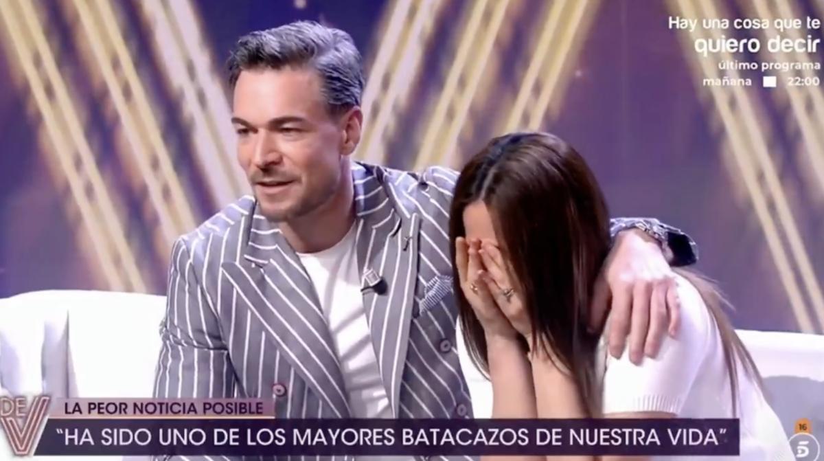 Marta Peñate y Tony rotos durante la entre en '¡De viernes!'