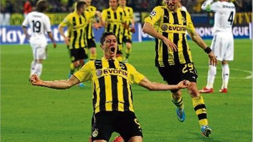 Lewandowski va marcar quatre gols al Reial Madrid en l&#039;anada de les semifinals de la Champions.