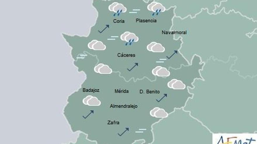 Cielo nuboso o cubierto sin descartar lluvias dispersas