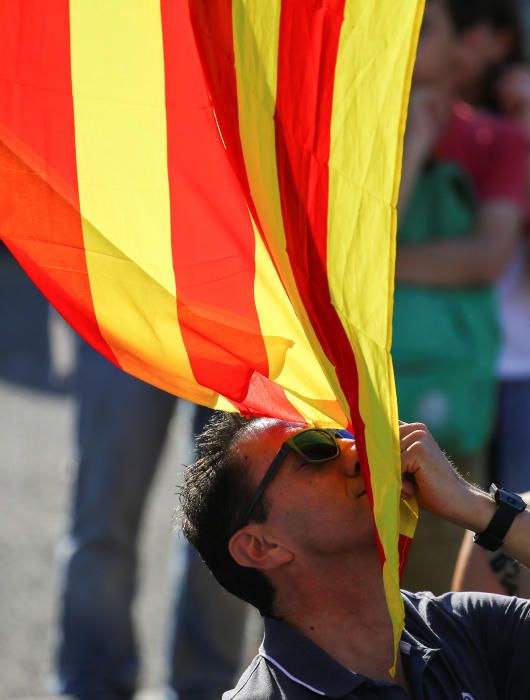 Manifestació a Barcelona per l'alliberament dels Jordis