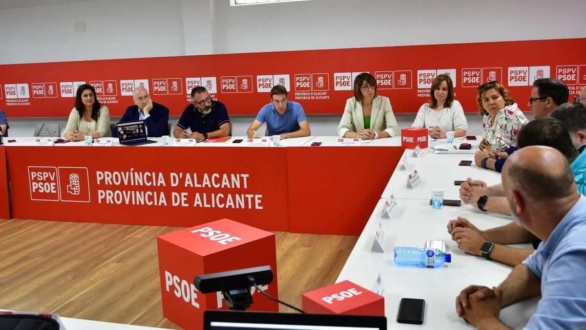 La reunión de la ejecutiva provincial en la que se aprobó la lista.
