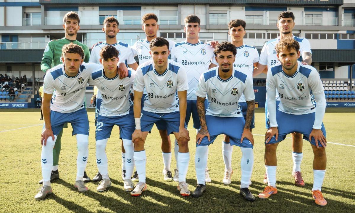 ALineación del CD Tenerife B en el partido contra el Rayo Vallecano B.  | CDT