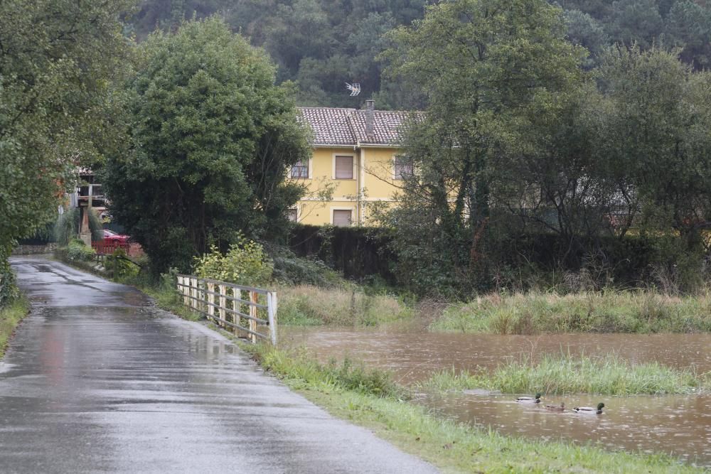 Inundaciones en la comarca de Avilés, ayer