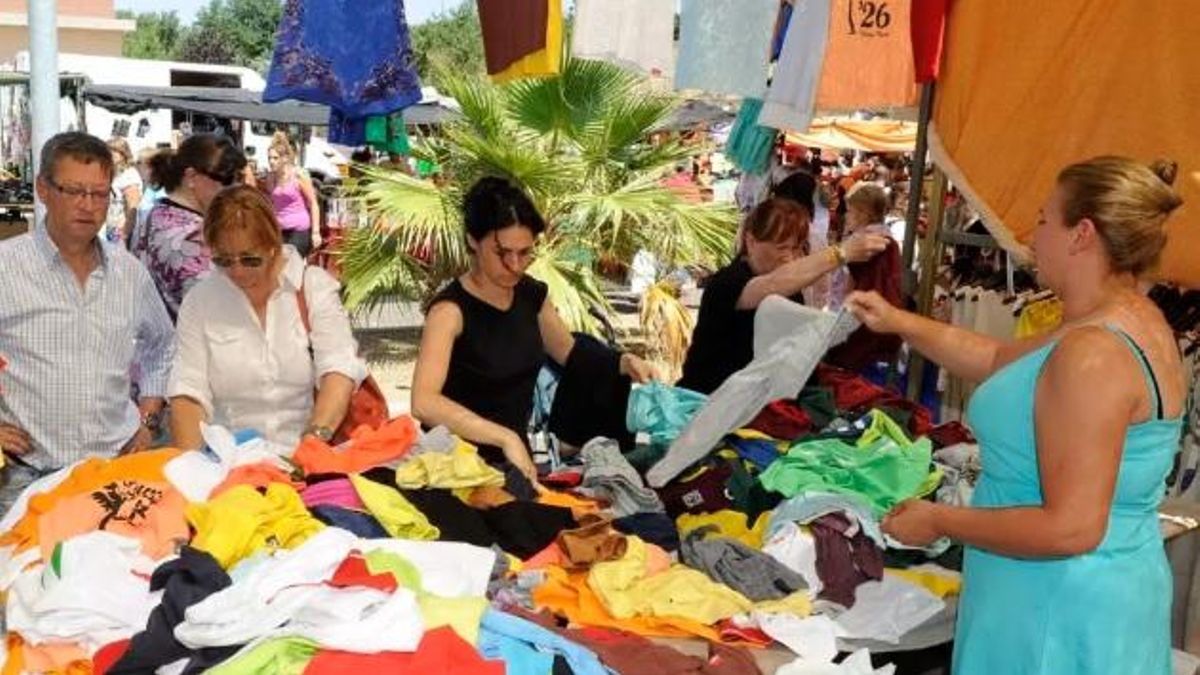 Puesto de un mercadillo.
