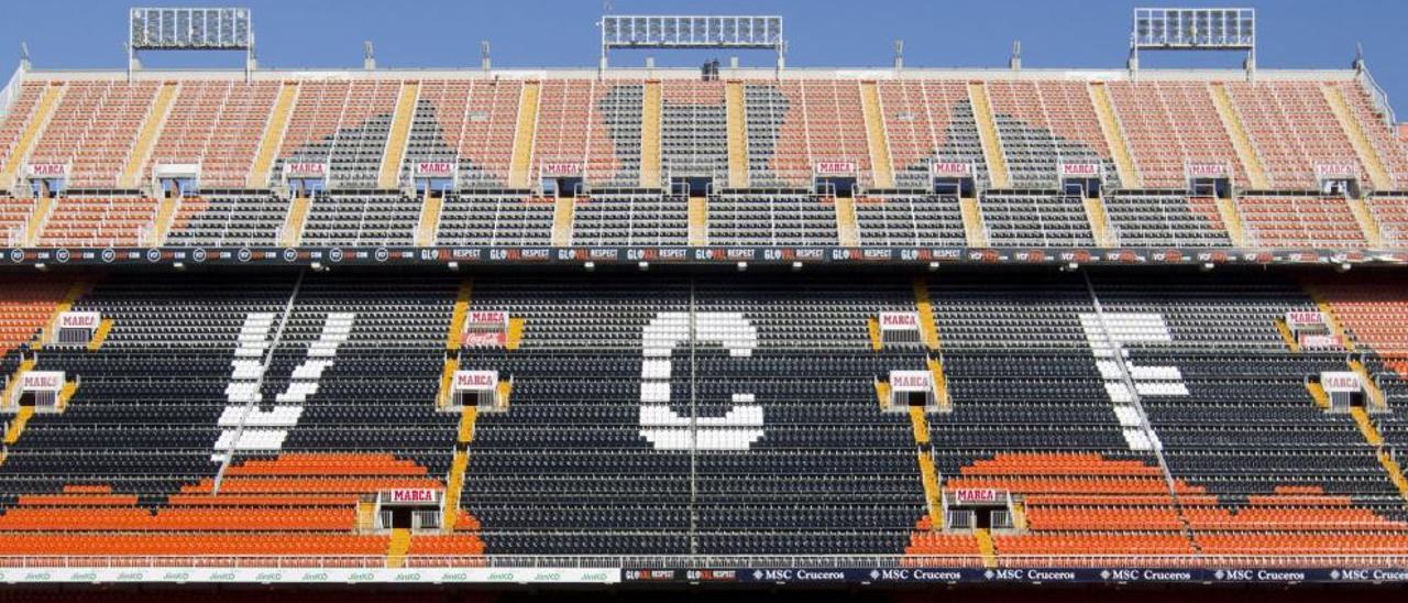 Las gradas de Mestalla vivirán la final de Copa.