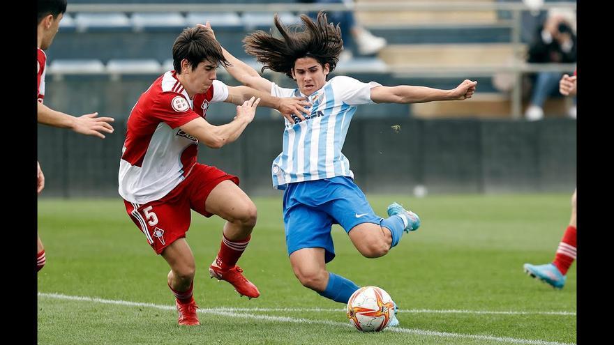 El Málaga juvenil, eliminado por el Celta en Copa (0-2)