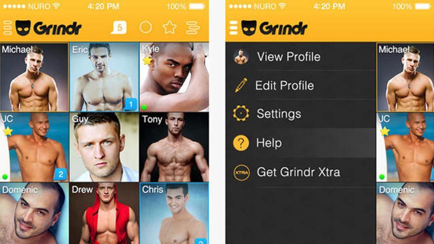 Imagen de la aplicación Grindr.