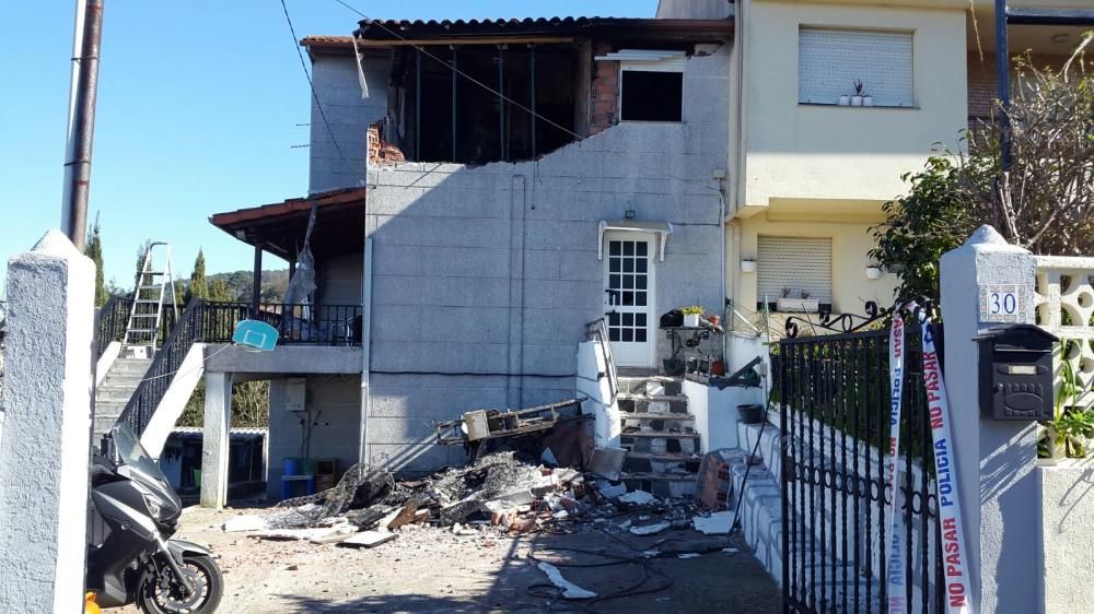 Así quedó la casa tras la explosión mortal