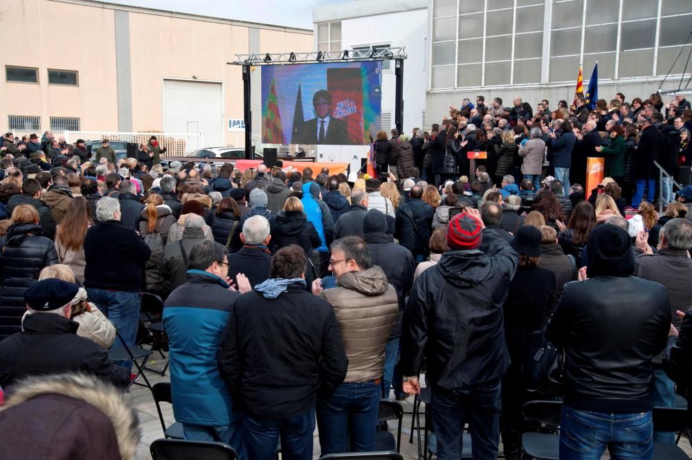 Presentació de la llista de Puigdemont a Sant Julià de Ramis.