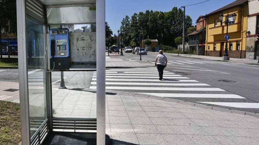 Una de las cabinas garza, sin puerta, de La Corredoria.