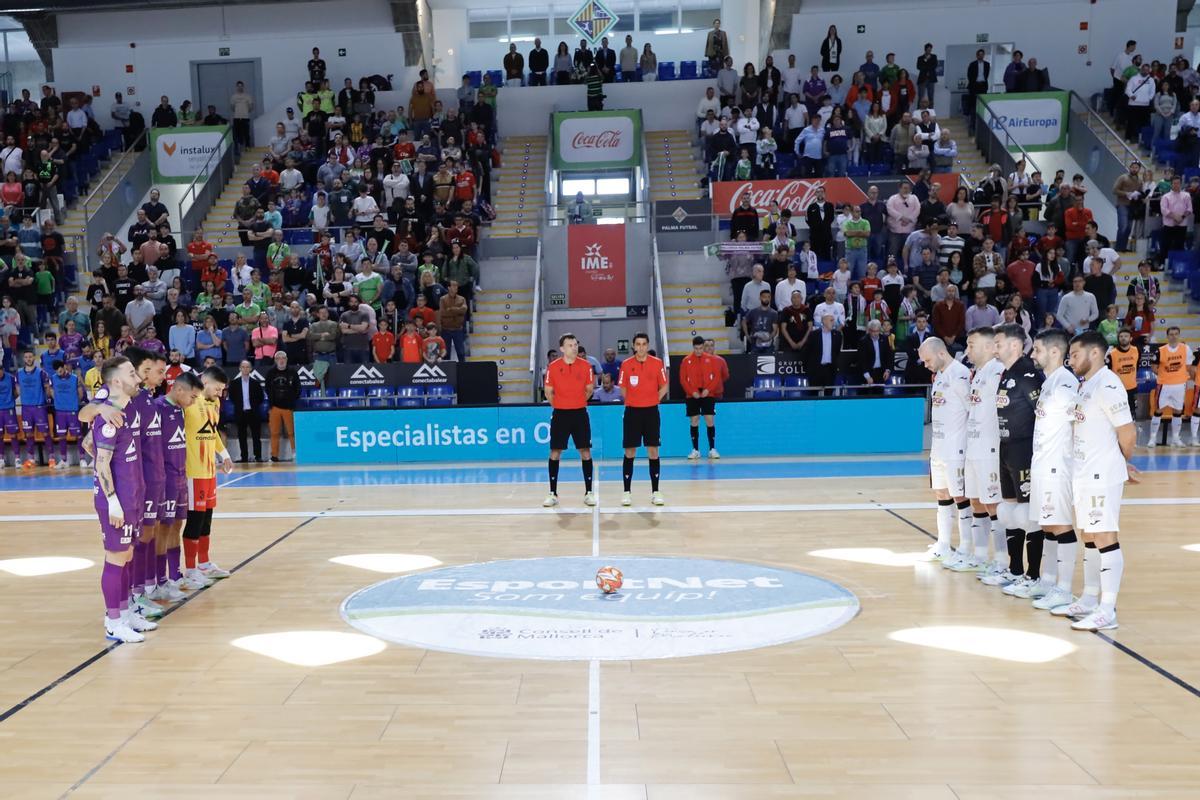 Fútbol sala. Palma Futsal - ElPozo Murcia. Se ha guardado un minuto de silencio antes del partido