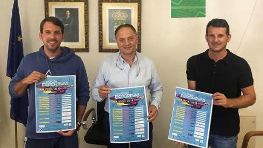 Pallares, Otero y García presentaron ayer el cartel.