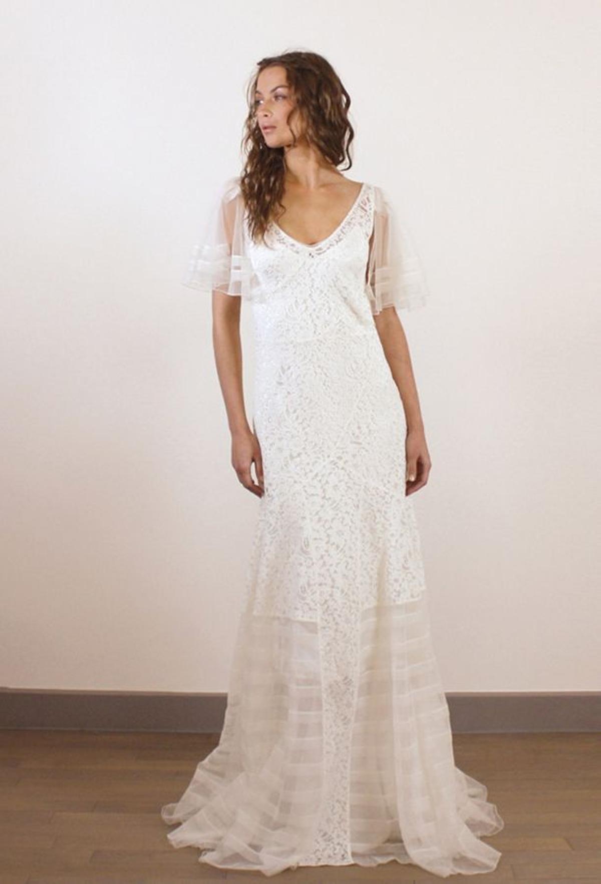 18 vestidos boho chic: vestido retro para novias amantes de los 70