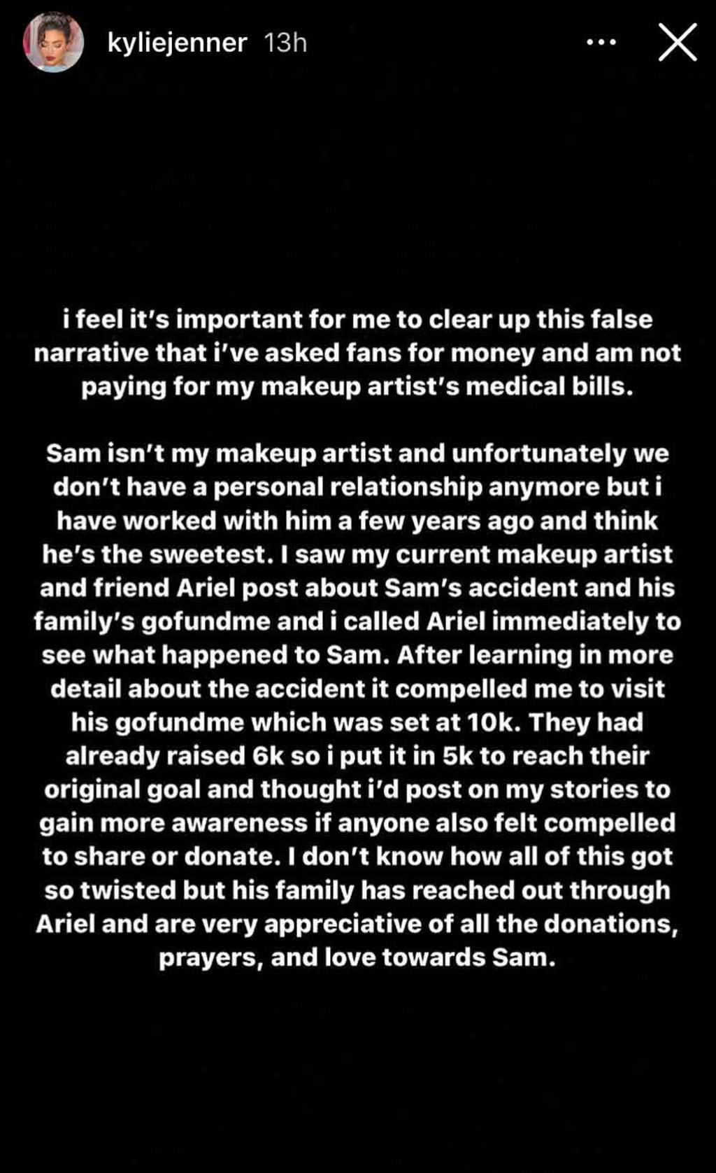 Kylie Jenner explica por qué no ha puesto el dinero para su amigo maquillador